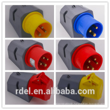 LP-012 16A-9H 200-250V 3P+E IP44 CE INDUSTRIAL PLUG COUPLER